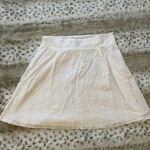 White eyelet A-line skirt size 7